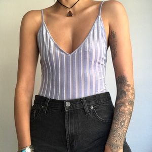Velvet baby blue bodysuit